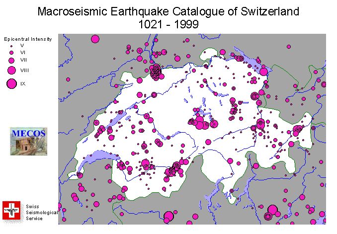Seismic activity map